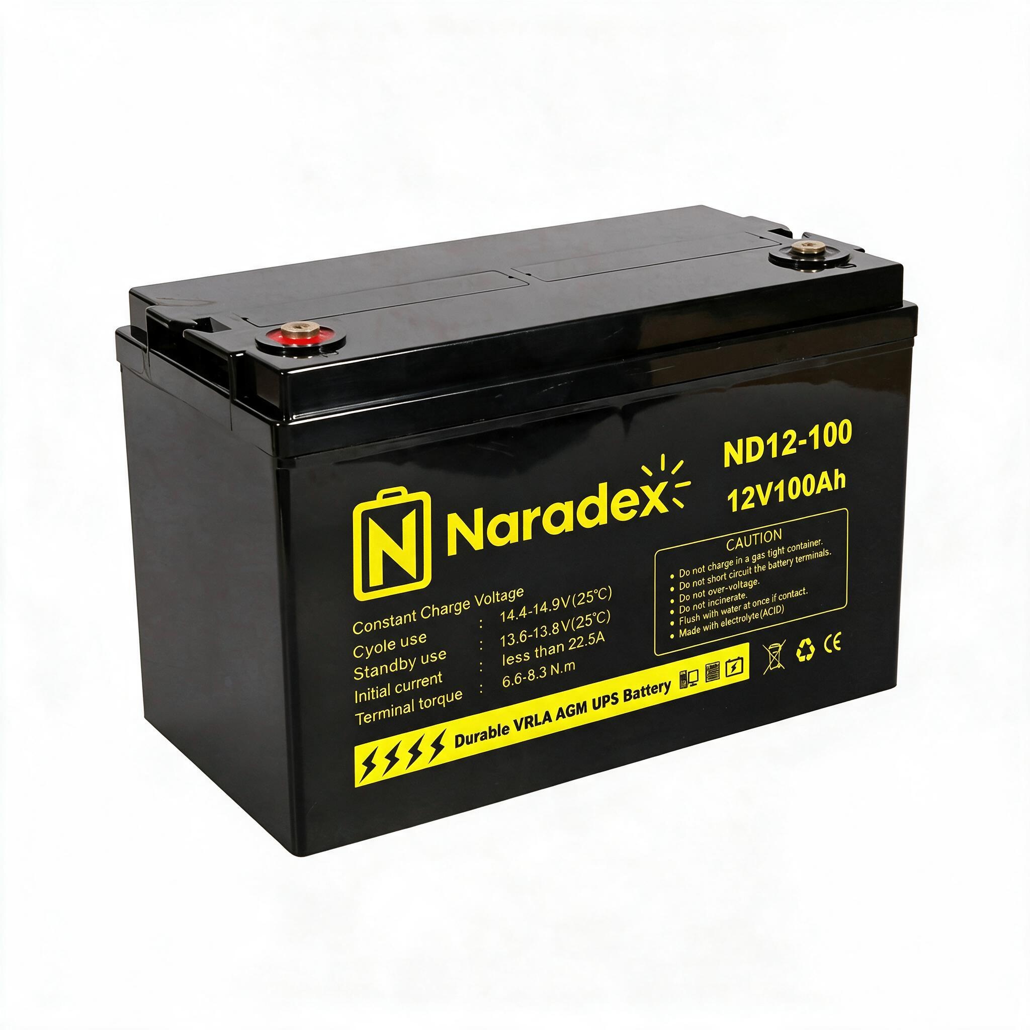 Naradex ND12-100 12V 100Ah AGM Battery